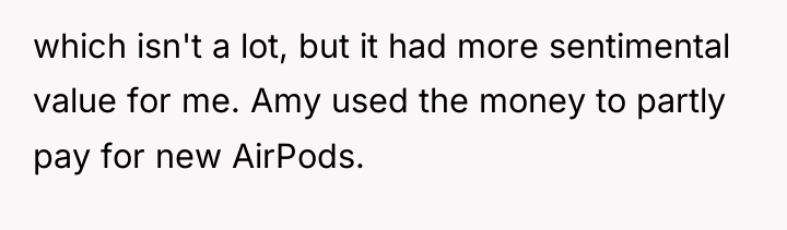 which isn't a lot, but it had more sentimental value...