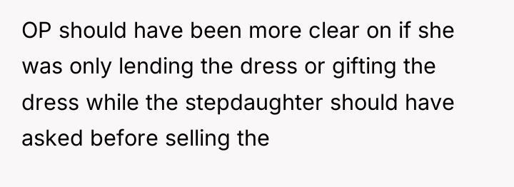 OP should have been more clear on if she was...