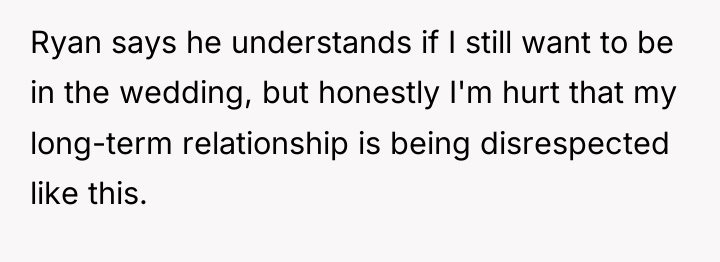 Ryan says he understands if I still want to be...