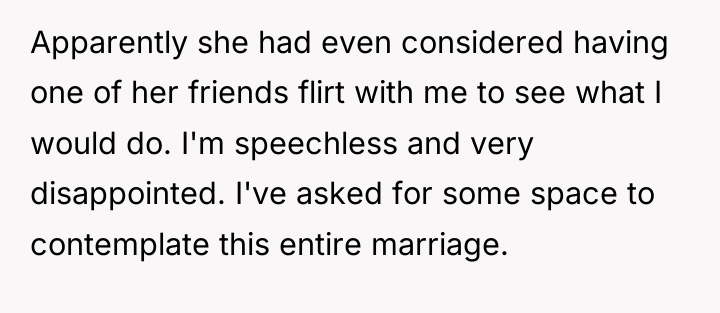 Apparently she had even considered having one of her friends...