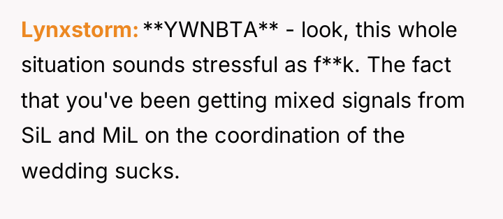 Lynxstorm **YWNBTA** - look, this whole situation sounds stressful as...