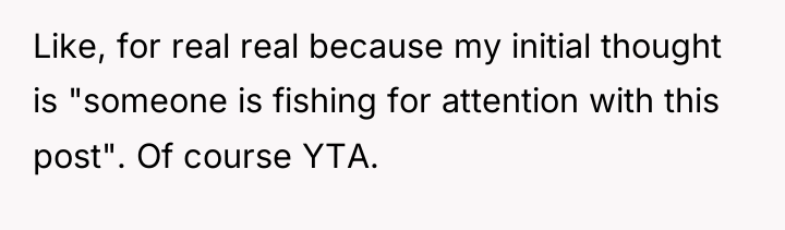 Like, for real real because my initial thought is "someone...
