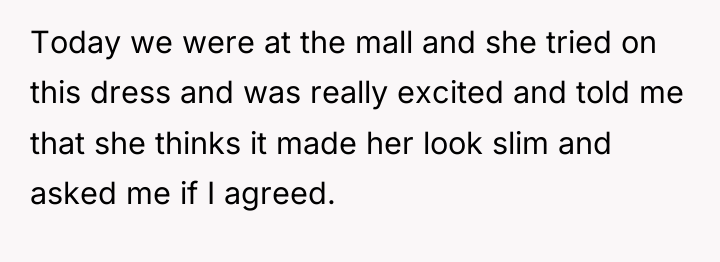Today we were at the mall and she tried on...