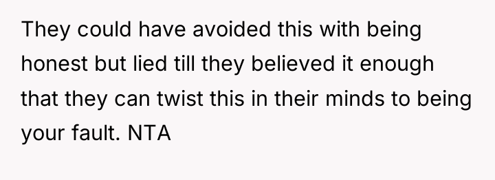 They could have avoided this with being honest but lied...