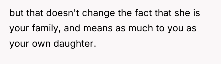 but that doesn't change the fact that she is your...