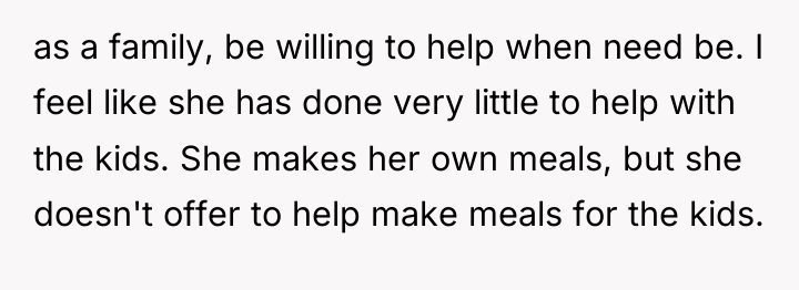 as a family, be willing to help when need be....