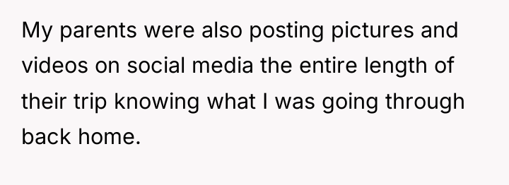 My parents were also posting pictures and videos on social...
