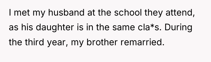 I met my husband at the school they attend, as...