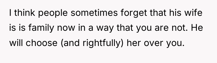 I think people sometimes forget that his wife is is...