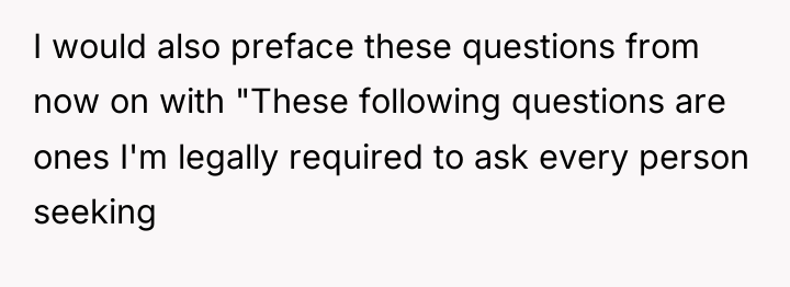 I would also preface these questions from now on with...