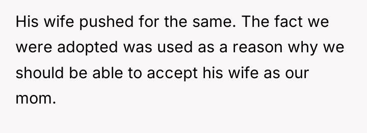 His wife pushed for the same. The fact we were...