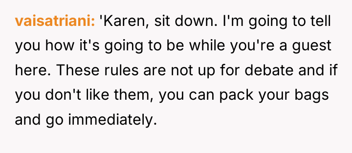 vaisatriani 'Karen, sit down. I'm going to tell you how...