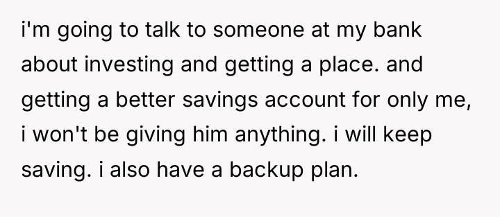 i'm going to talk to someone at my bank about...