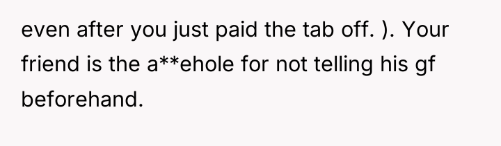 even after you just paid the tab off. ). Your...