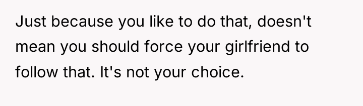 Just because you like to do that, doesn't mean you...