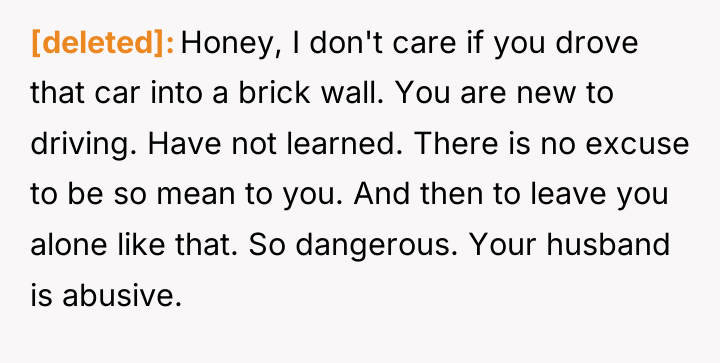 [deleted] Honey, I don't care if you drove that car...