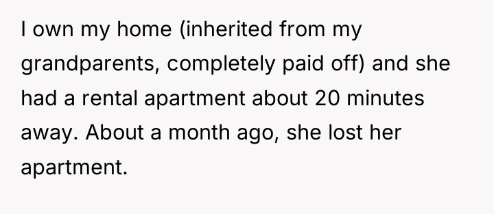 I own my home (inherited from my grandparents, completely paid...