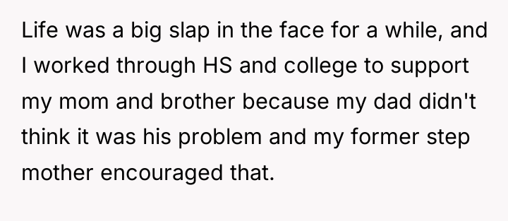 Life was a big slap in the face for a...