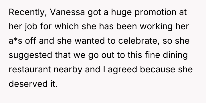 Recently, Vanessa got a huge promotion at her job for...