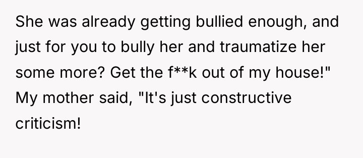 She was already getting bullied enough, and just for you...