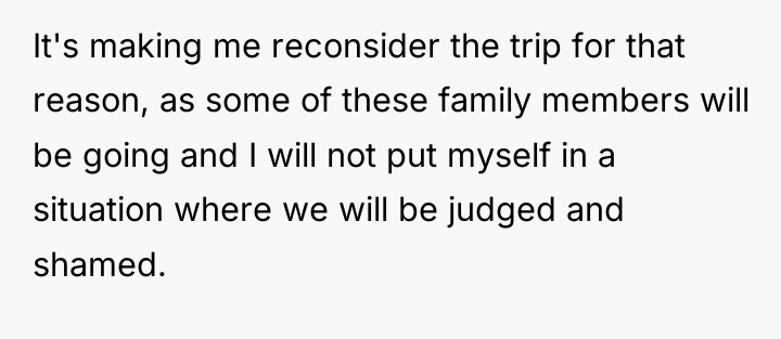It's making me reconsider the trip for that reason, as...