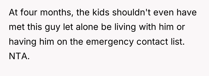 At four months, the kids shouldn't even have met this...