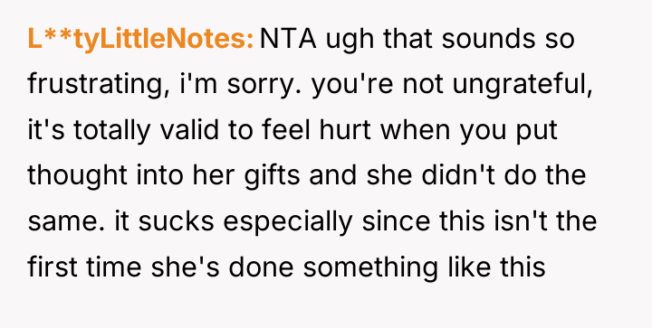 L**tyLittleNotes NTA ugh that sounds so frustrating, i'm sorry. you're...