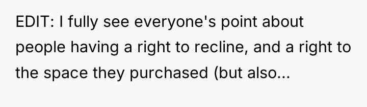 EDIT: I fully see everyone's point about people having a...