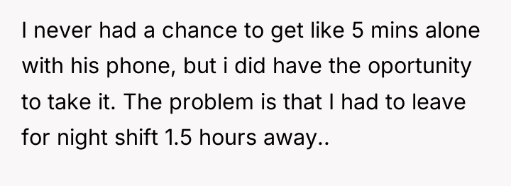 I never had a chance to get like 5 mins...