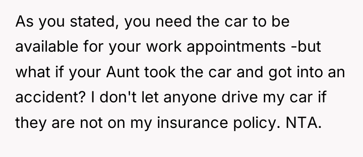As you stated, you need the car to be available...
