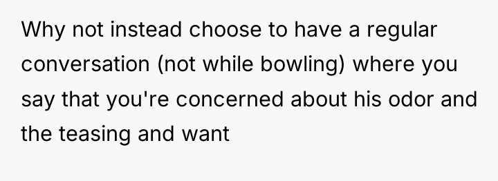 Why not instead choose to have a regular conversation (not...