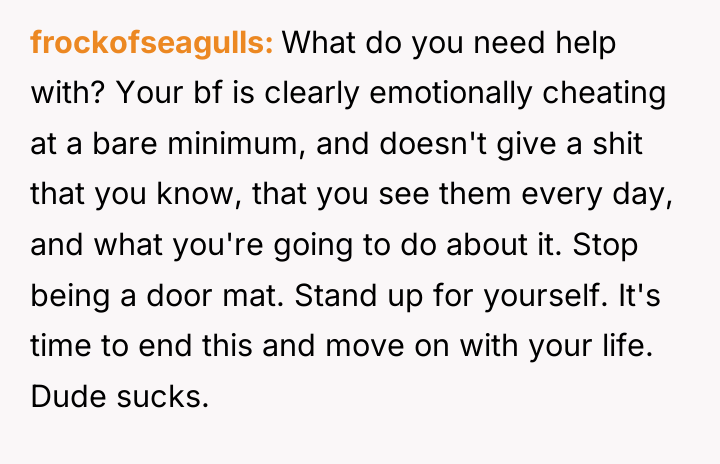 frockofseagulls What do you need help with? Your bf is...