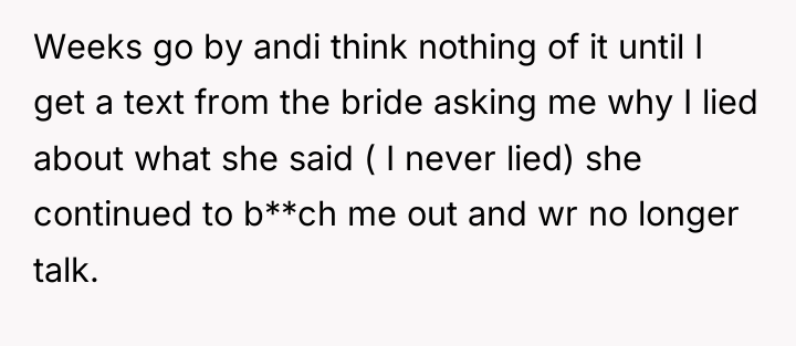 Weeks go by andi think nothing of it until I...