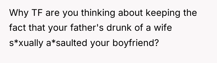 Why TF are you thinking about keeping the fact that...