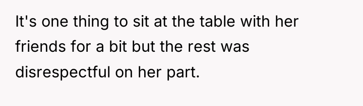 It's one thing to sit at the table with her...
