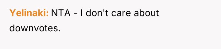Yelinaki NTA - I don't care about downvotes.