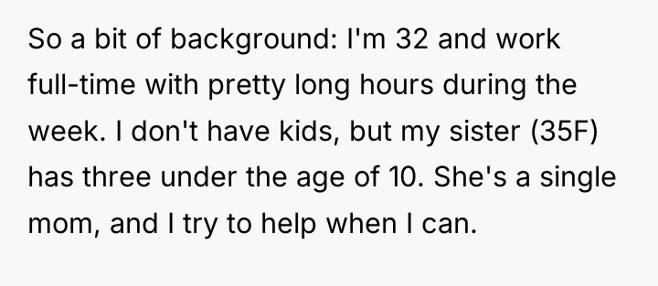 So a bit of background: I'm 32 and work full-time...