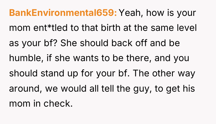 BankEnvironmental659 Yeah, how is your mom ent*tled to that birth...