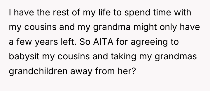 I have the rest of my life to spend time...