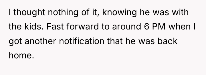 I thought nothing of it, knowing he was with the...
