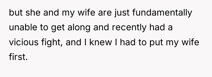 but she and my wife are just fundamentally unable to...