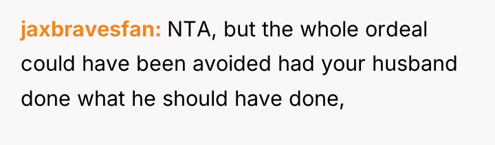 jaxbravesfan NTA, but the whole ordeal could have been avoided...