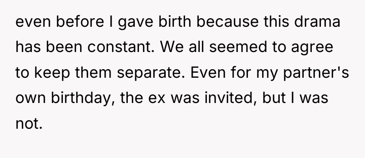 even before I gave birth because this drama has been...