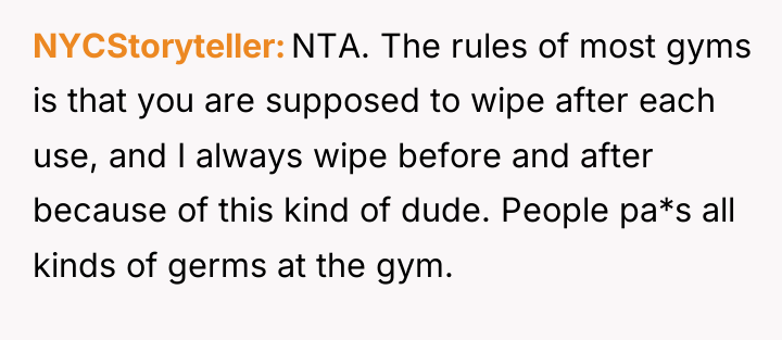 NYCStoryteller NTA. The rules of most gyms is that you...