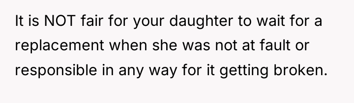 It is NOT fair for your daughter to wait for...
