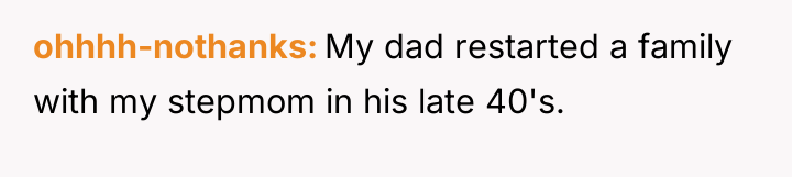 ohhhh-nothanks My dad restarted a family with my stepmom in...