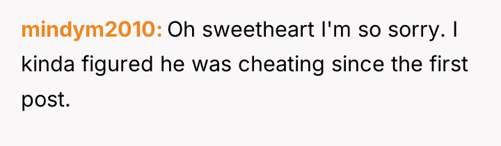 mindym2010 Oh sweetheart I'm so sorry. I kinda figured he...