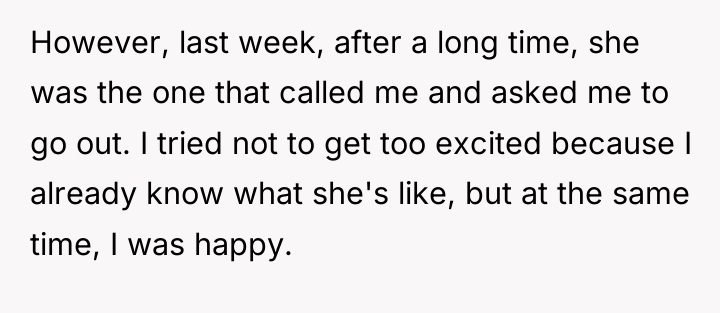 However, last week, after a long time, she was the...