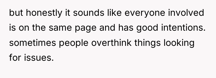but honestly it sounds like everyone involved is on the...