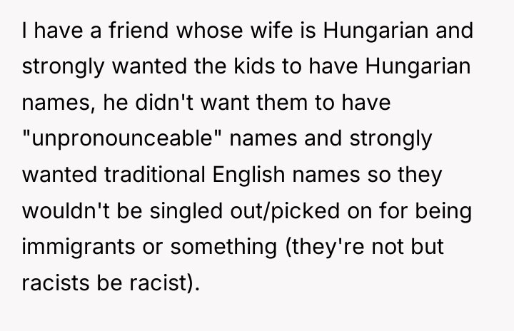 I have a friend whose wife is Hungarian and strongly...